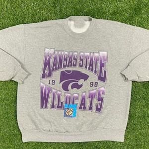 University Of Kansas State Wildcats 1998 Spell Out Crewneck Sweatshirt